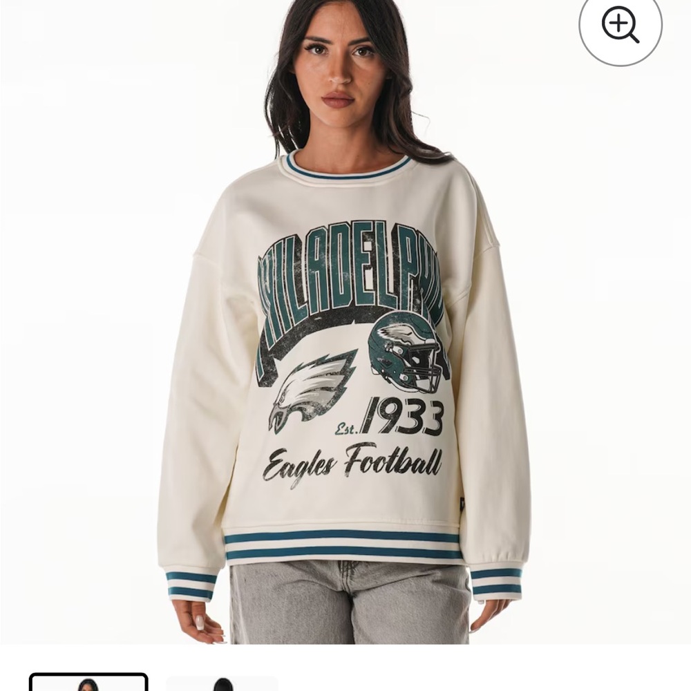 Philadelphia Eagles White Sweatshirt